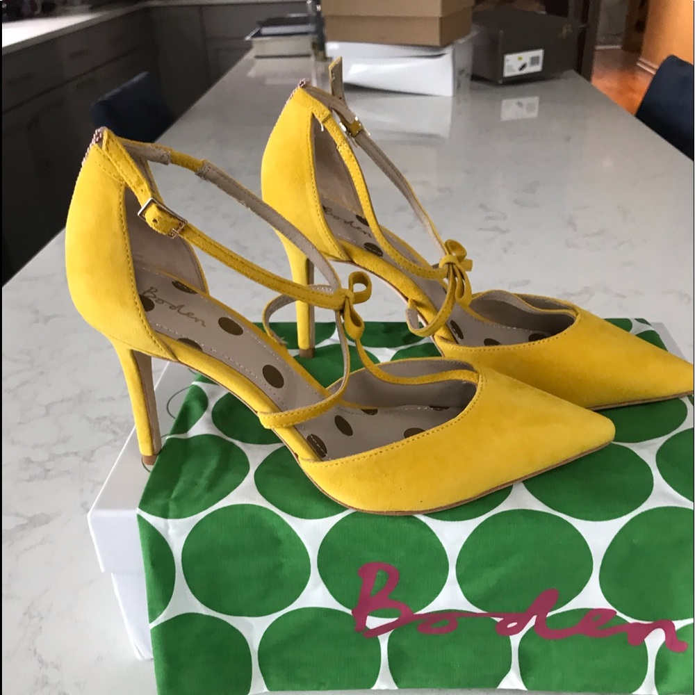 Boden Yellow Jennifer T-Bar Heels Size 39